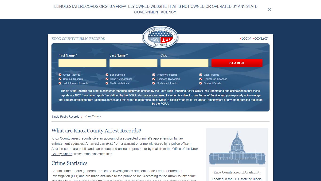 Knox County Arrest, Court, and Public Records | StateRecords.org
